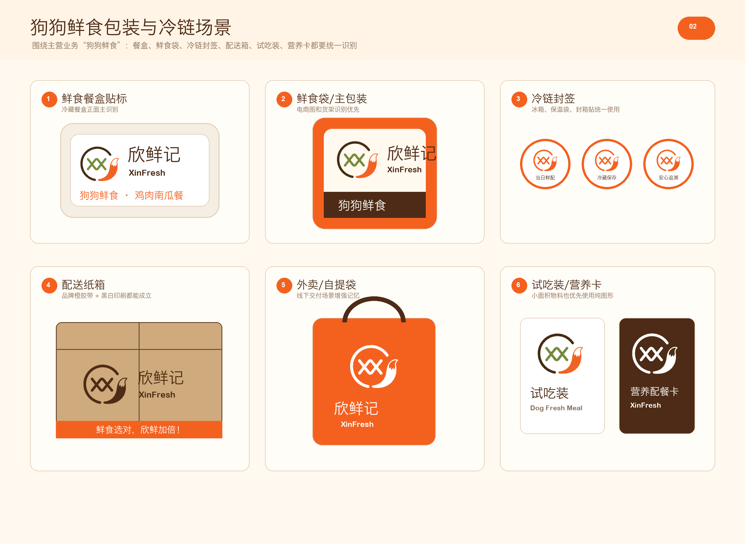 欣鲜记狗狗鲜食包装与品牌应用视觉